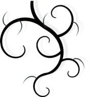 Black Swirl Designs Clip Art