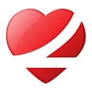 Life Saver, logo, white band on red heart