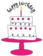 Clip Art of the happy birthday cake