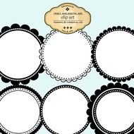 Round Label Frame Clip Art