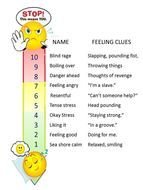 Printable Feelings Thermometer darwing