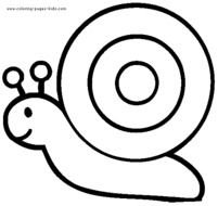 Simple Snail Coloring Page