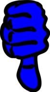 blue sign thumbs down