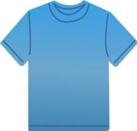 blue T Shirt Clip Art drawing