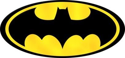 yellow Batman Logo drawing