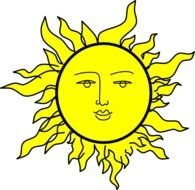 Sun Face Clip Art N11