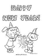 Happy New Year Coloring Pages N3