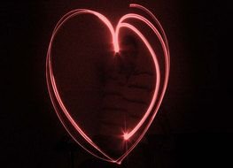 Love Heart neon drawing