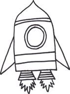 Rocket Outline drawing