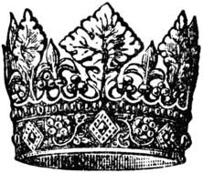 queen black and white crown