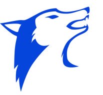 Blue College Wolf Logos