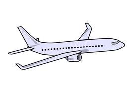 grey Cartoon Airplane drawing