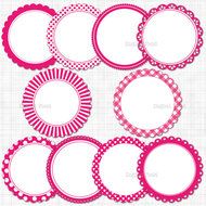 Hot Pink Border Clip Art N3
