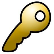 golden key as a picture for clipart