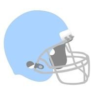 light Blue Football Helmet