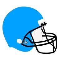 Football Helmet blue drawing