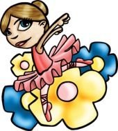 Ballerina baby dancer clipart