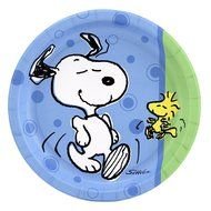 image of Snoopy on a plate