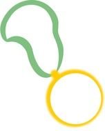 Colorful gold medal clipart