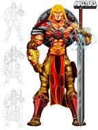 Cartoon man with the sword clipart