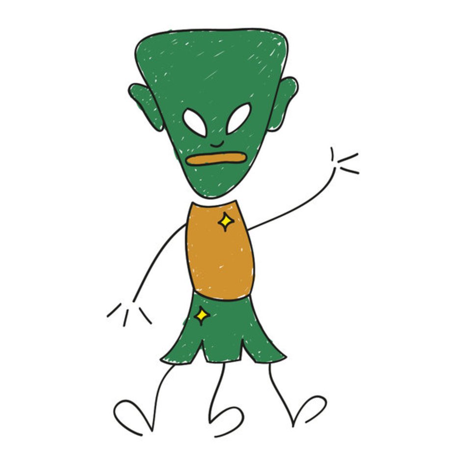 Cartoon People Waving N2