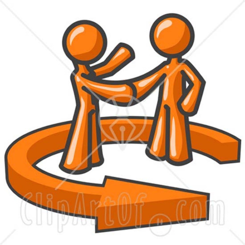 Shaking Hands With A Client While Making Deal Clipart Illustration