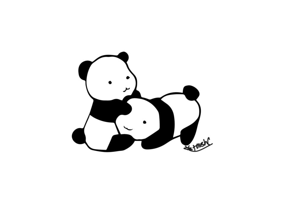 Clip art of Cute Pandas