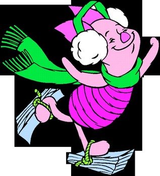 Piglet Winnie The Pooh Ice Skating