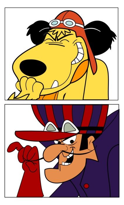 Muttley And Dick Dastardly drawing
