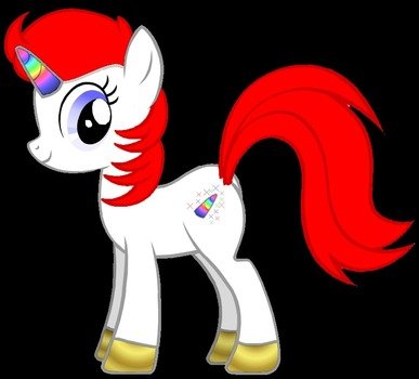 My Little Pony anime character at black background