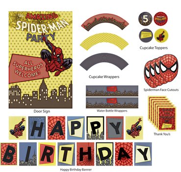 Spider Man Party Printables Free