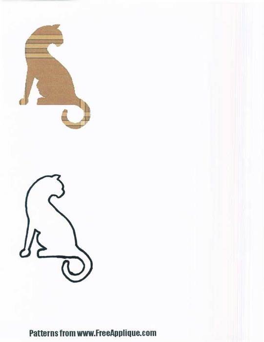 Free Cat Applique Quilt Patterns
