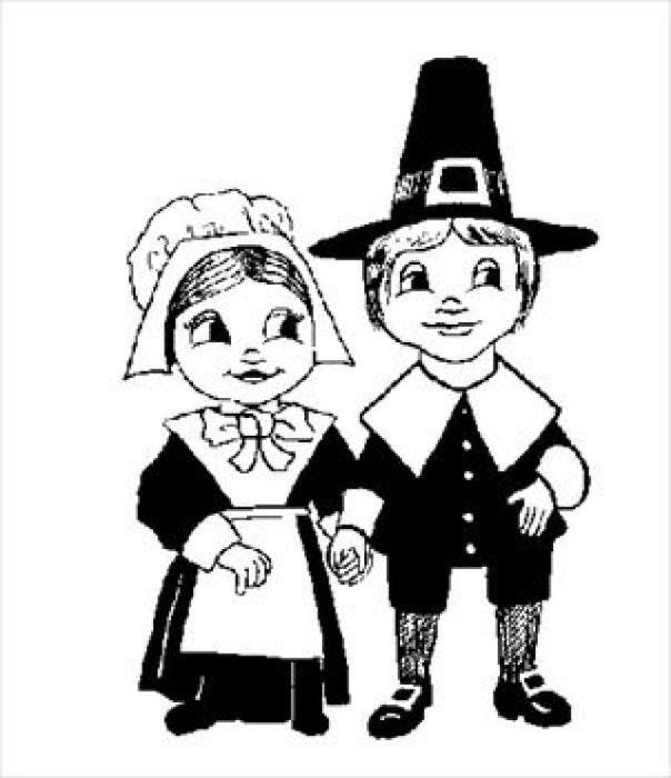 Black And White Thanksgiving Clip Art N4