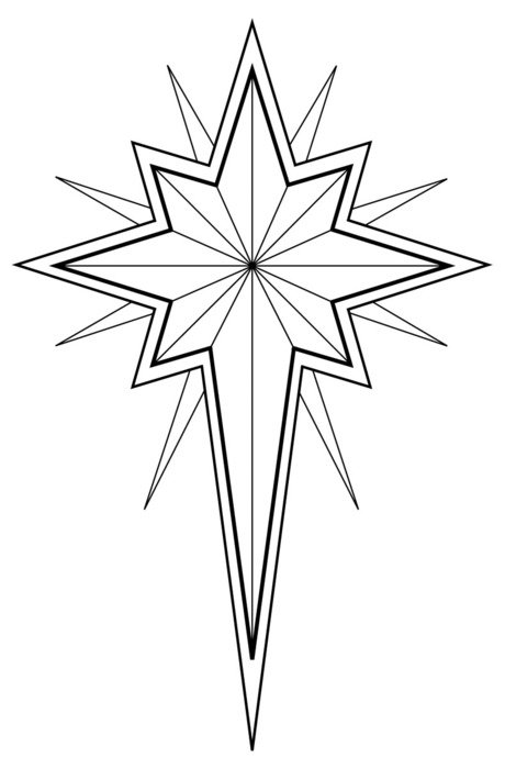 outlined Christmas star