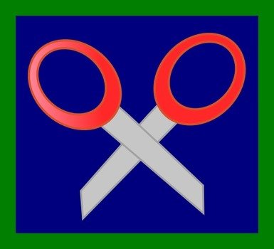 Scissors In Square Clip Art