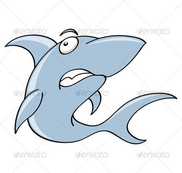Scary Cartoon Shark N2