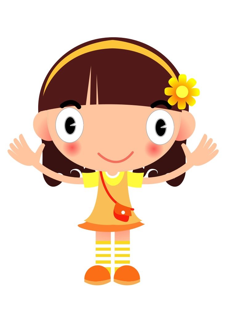 Cartoon Girl as a picture for clipart