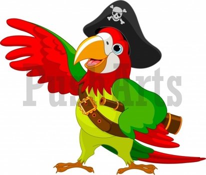 Pirate Parrot Clip Art N27
