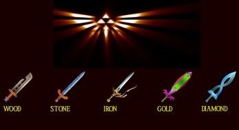 Minecraft Sword Wallpaper drawing