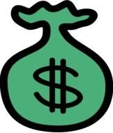 Money Bag Clip Art Black And White N9