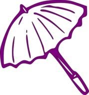 Beach Umbrella Outline Clip Art