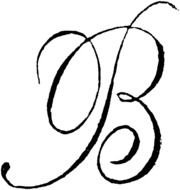 Letter B as a graphic illustration