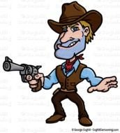 Old Cowboy Cartoon Clip Art N2