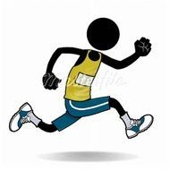 Cartoon People Running Clip Art N17