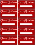 red christmas Gift Tag, template