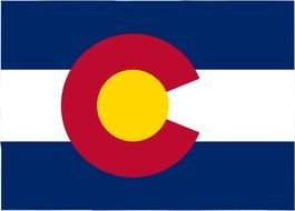 Flag Map Of Colorado drawing