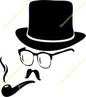 Eyeglasses Mustaches Pipe Keywords Man Hats