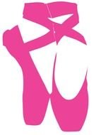 isolated pink pointe shoes