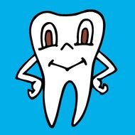 Cartoon Tooth Clip Art drawing