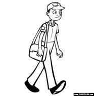 Postman Coloring Pages